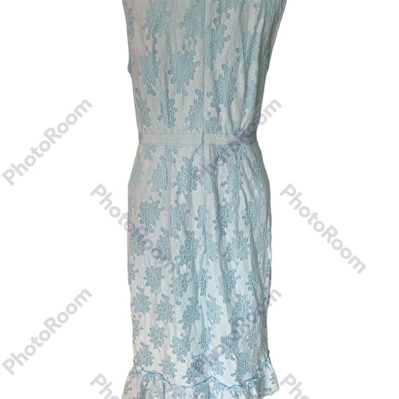 Francesca's MIAMI Light Blue Lace Sleeveless Midi Dress - Picture 8 of 10